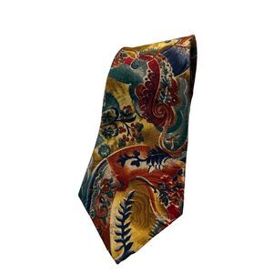 Gino Rinaldi Vibrant Floral Paisley‎ Silk Tie Artistic Colorful Necktie Z-8